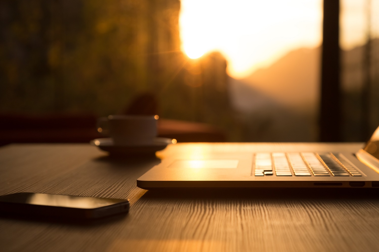 laptop on desk